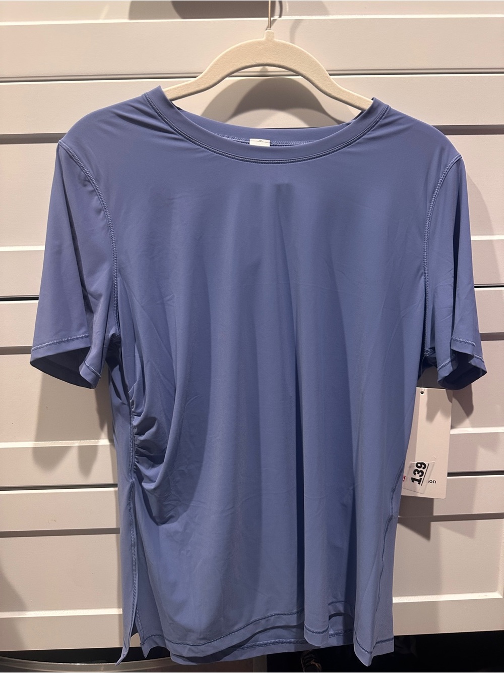 NWT Lululemon Side-Ruched Running Short Sleeve Prep Blue Size Medium